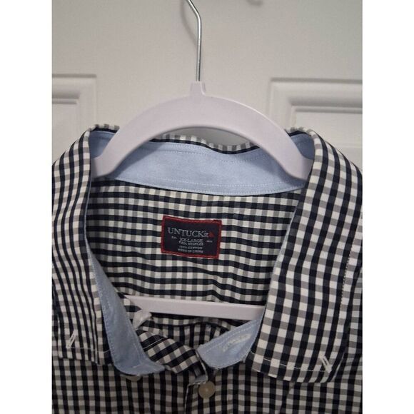 UNTRUCKIT Nwot  long Sleeve Button down  Gingham Checked Black/White   Sz XXL - Picture 3 of 6